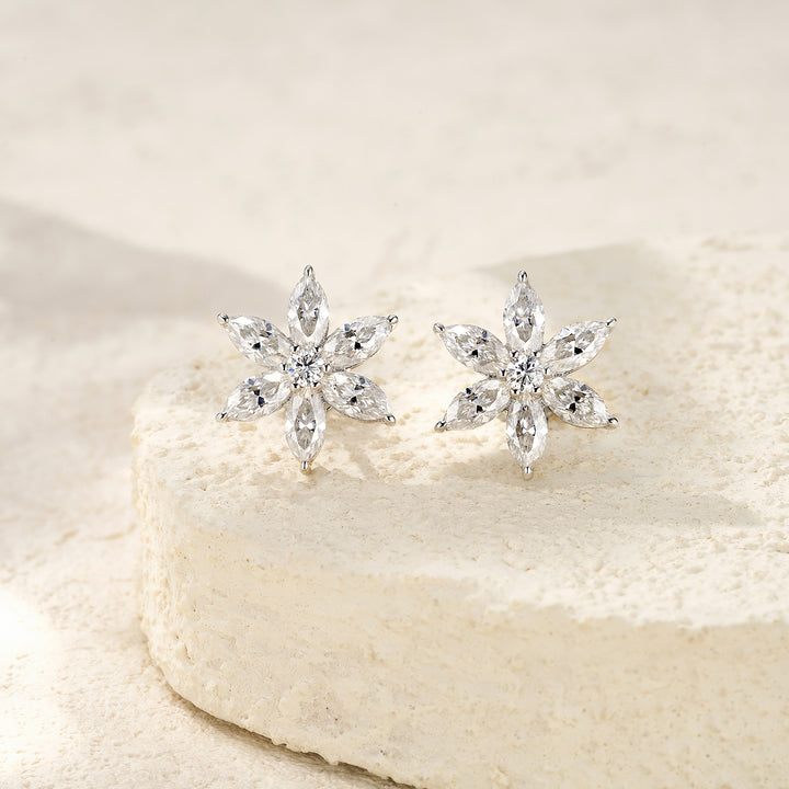 Luxury Minimalist Moissanite Earring Set – Platinum-Plated S925 Silver Jewelry