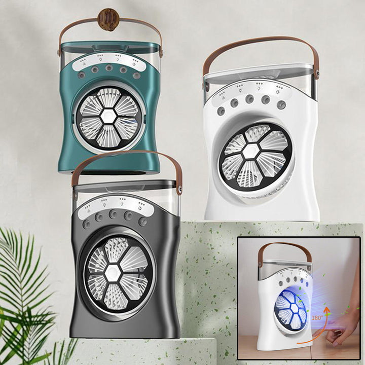 🌬️💧 Portable Misting Fan | Rechargeable Mini Air Cooler with Humidifier ❄️✨