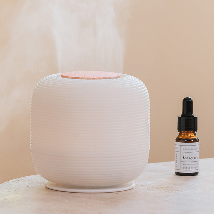 💧🌙 USB Round Aromatherapy Humidifier | LED Night Light Desktop Diffuser
