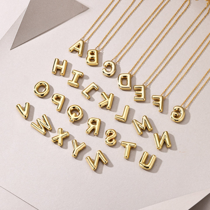 💎 Bubble Letter “S” Pendant Necklace – Gold-Plated S925 Silver with Top-quality Moissanite (5.8g) 💎
