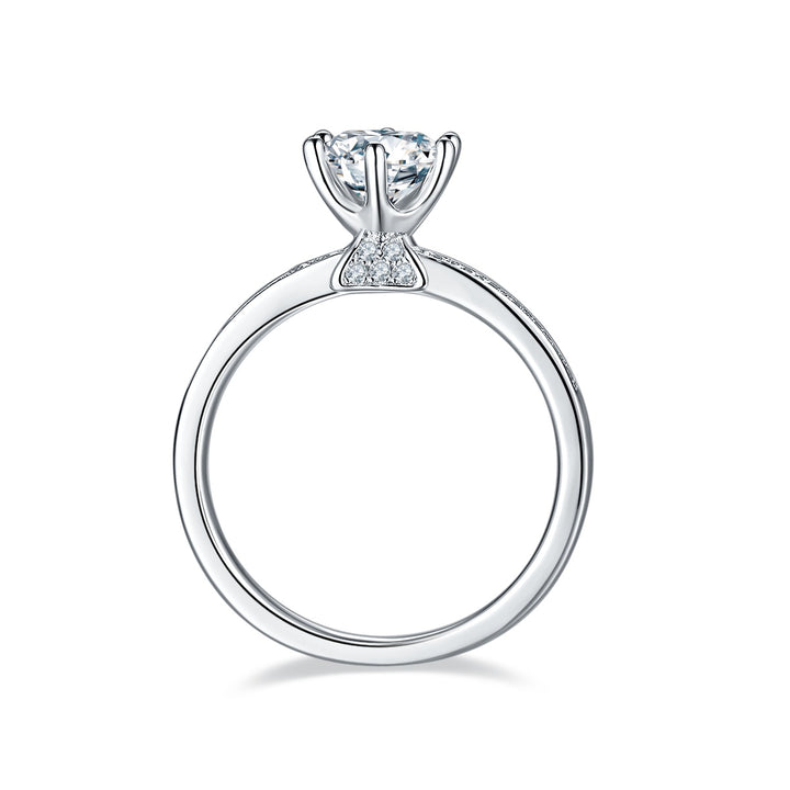 💍 1-Carat Moissanite Luxury Ring – Platinum-Plated S925 Silver (2.3g, Sizes 5–9) 💍