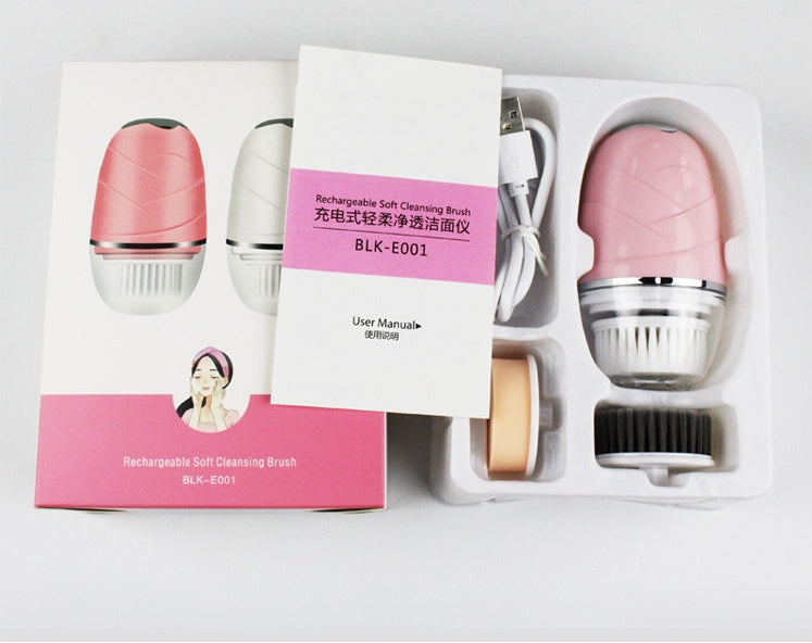 💖🧼 3-in-1 Electric Facial Cleanser | Pore Cleaner & Mini Skin Massage Device
