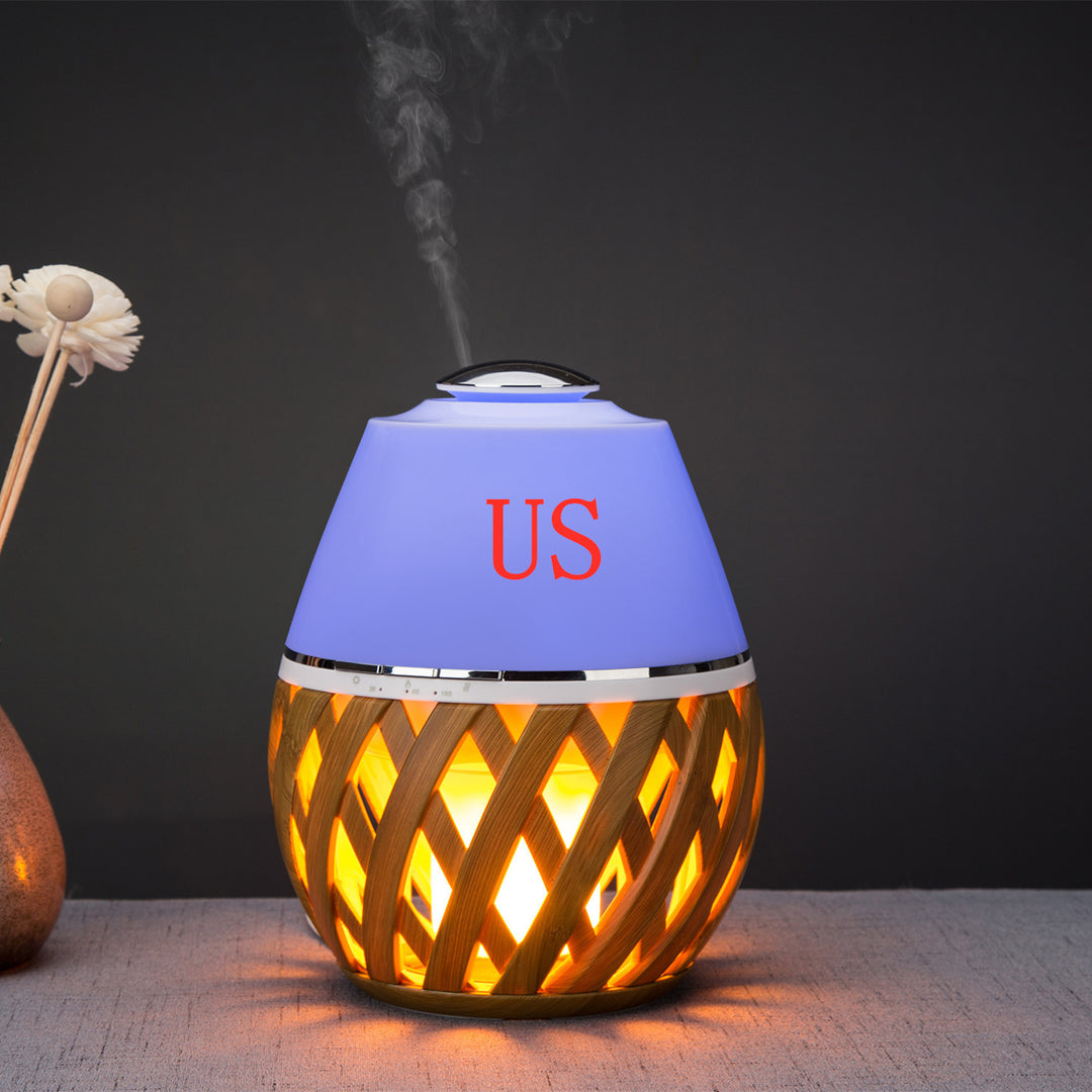 🔥💧 Incense Flame Humidifier | 7-Color Ultrasonic Aroma Diffuser 🌈✨
