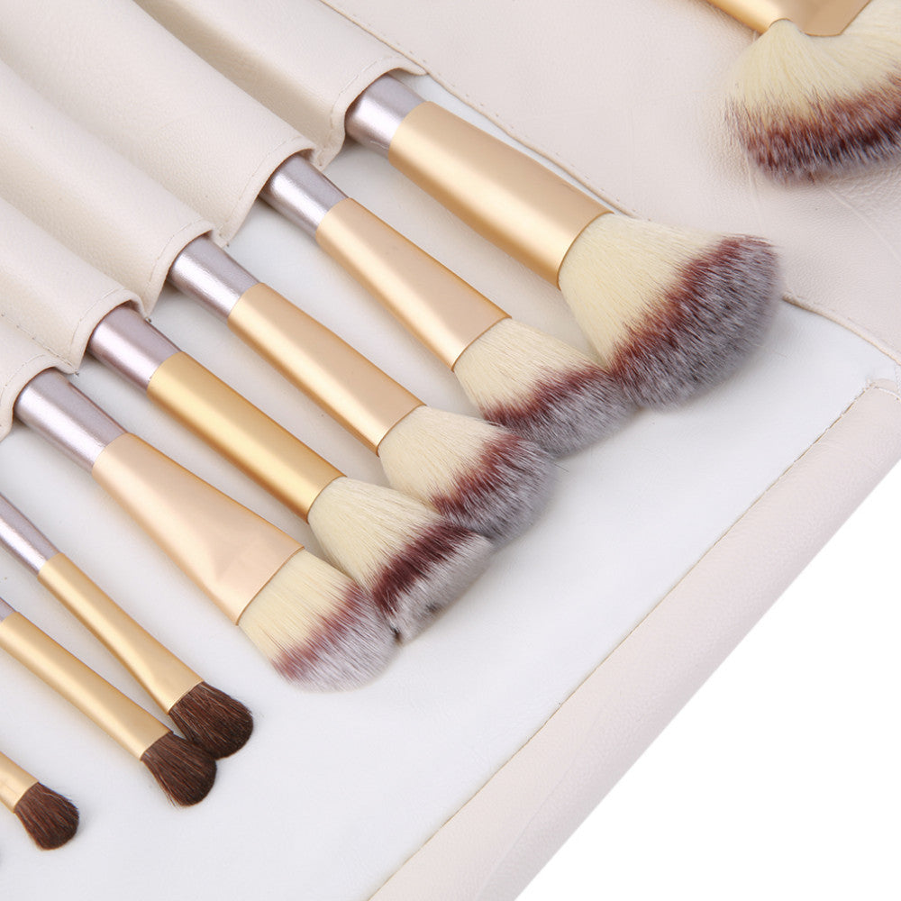 ✨ Beige Champagne Makeup Brush Set — 24-Piece Luxury Beauty Kit 💄🥂