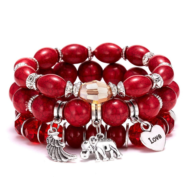 Ethnic Style Tassel Bracelet – Mixed Material Design