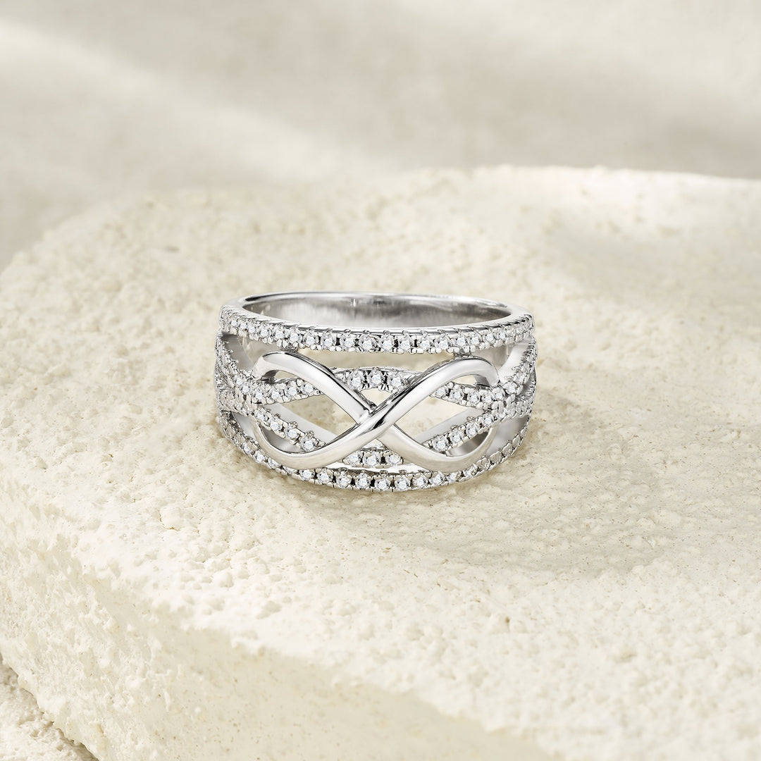 💍 Minimalist Moissanite Ring – Platinum-Plated S925 Silver (5.7g, Sizes 5–9) 💍