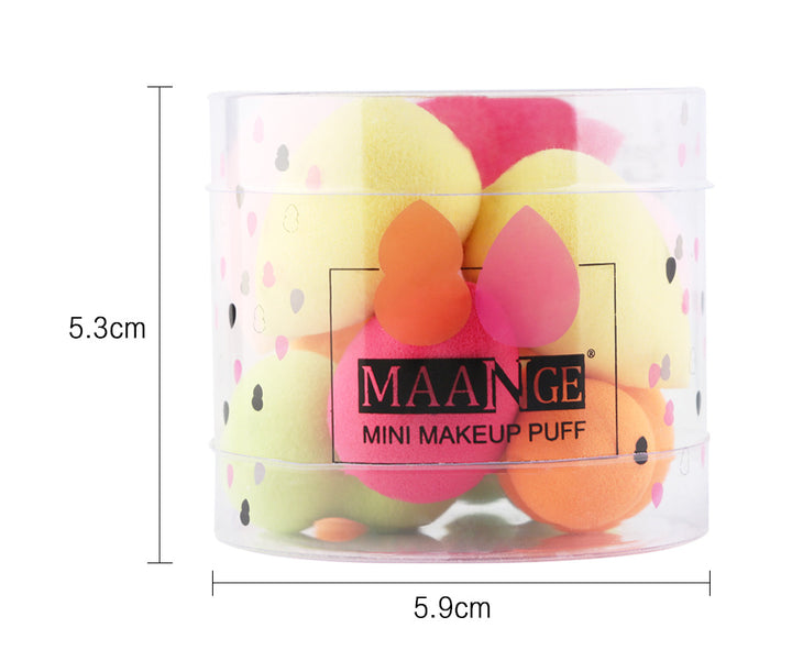 💄✨ Mini Soaking Big Puff | Non-Latex Wet & Dry Makeup Sponge Set (10PCS)