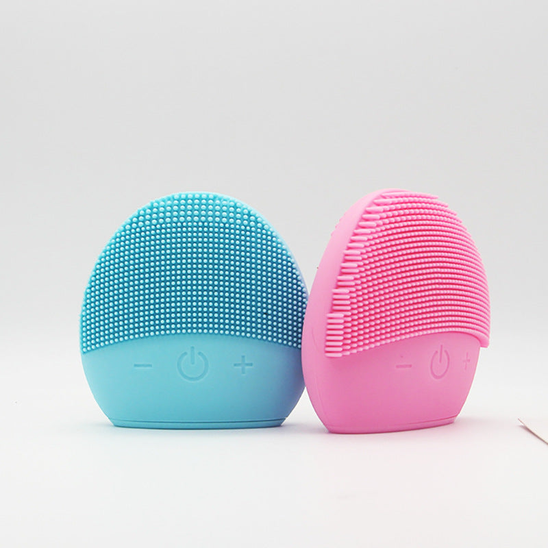 🧼💗 Rechargeable Electric Facial Brush | Silicone Gel Ultrasonic Cleansing System