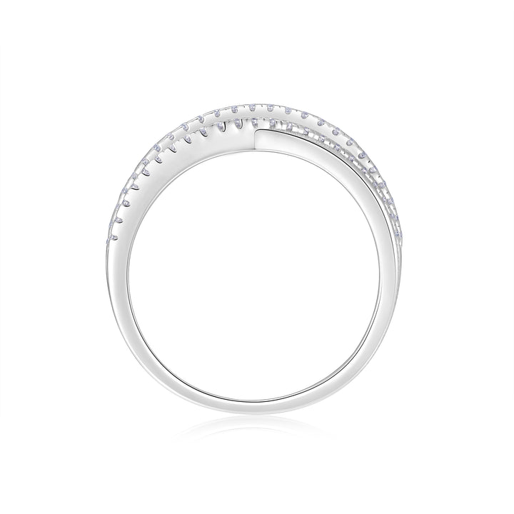 Luxury Minimalist Moissanite Ring – Platinum-Plated S925 Silver, GRA Certified, Customizable