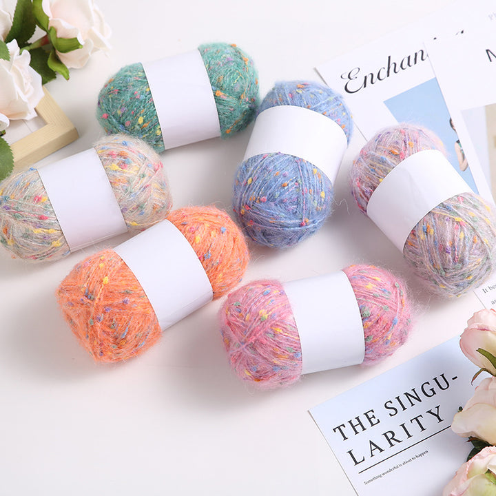 Colored Mohair Knitting Yarn – Soft Hand Woven Mohair Thread for Sweaters, Scarves & DIY Crafts