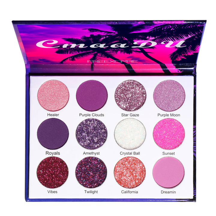 ✨ Women’s 12-Color Glitter Eyeshadow Palette – Creative Sparkle Makeup Set ✨