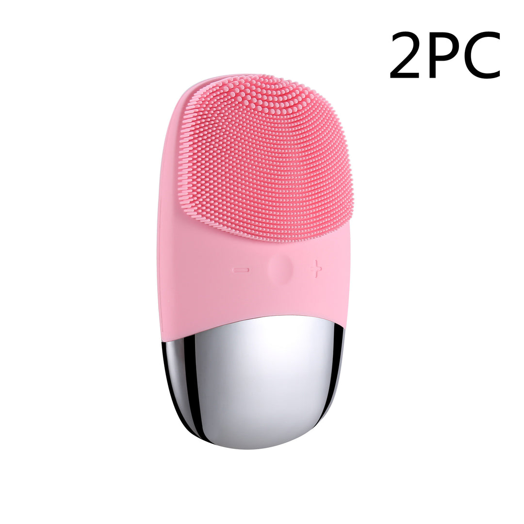 🧼💗 Mini Silicone Electric Face Cleansing Brush | Sonic Facial Cleanser & Skin Massager