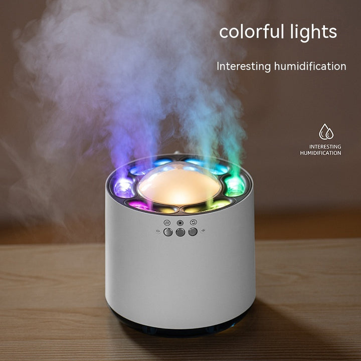 💧🎶 Desktop Heavy Fog Humidifier | Music Rhythm Ambient Light Diffuser ✨