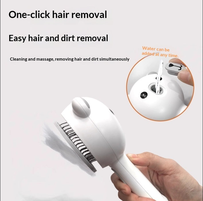 🐾💨 Spray Massage Steam Comb Brush | Cleansing & Pet Hair Removal Tool