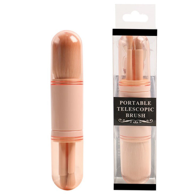 ✨ 4-in-1 Retractable Makeup Brush — Portable Beauty Tool 💄