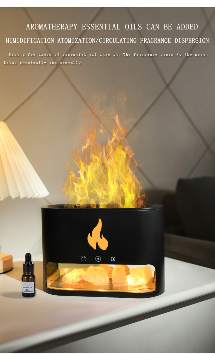 🧂💡 Crystal 2-in-1 Himalayan Salt Lamp & Ultrasonic Diffuser | Aromatherapy Humidifier ✨