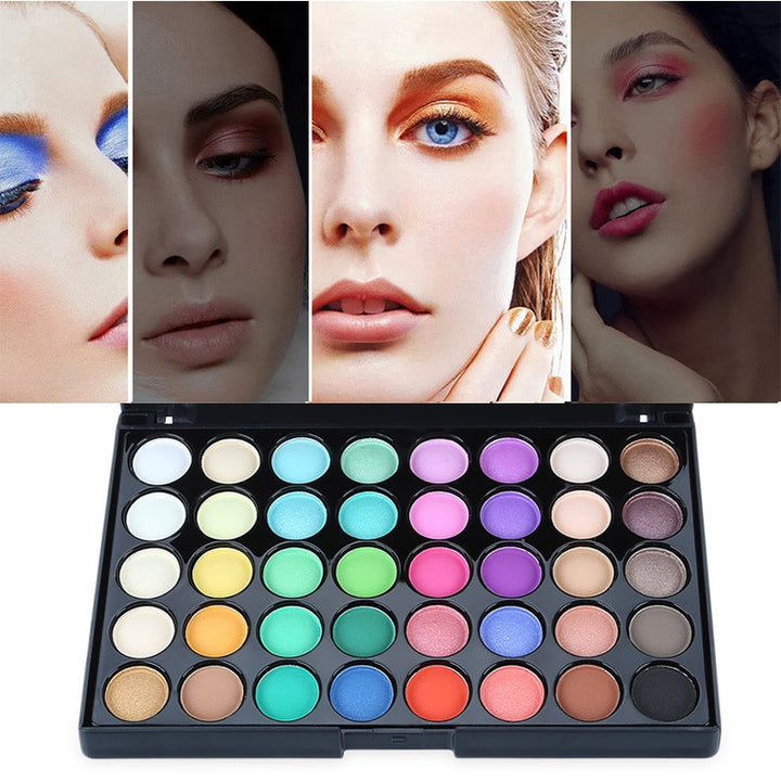 🎨✨ Matte & Glitter Eyeshadow Palette | Earth Tone Makeup Kit with Brush 💄