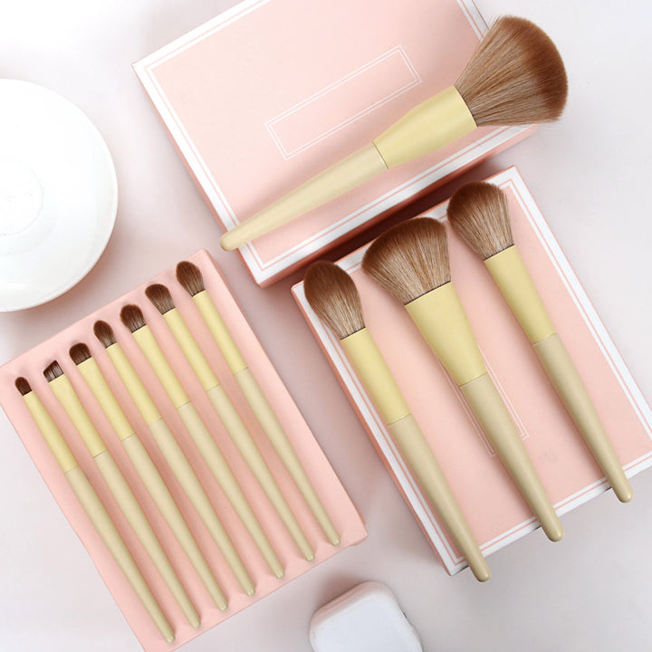 ✨ 11-Piece Yellow Makeup Brush Set — Beauty Tools Kit 💛💄