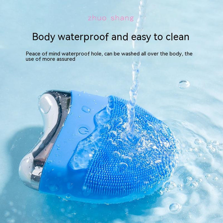 💖🌀 Mini Electric Silicone Cleansing Brush | Ultrasonic Pore Cleaning Beauty Tool