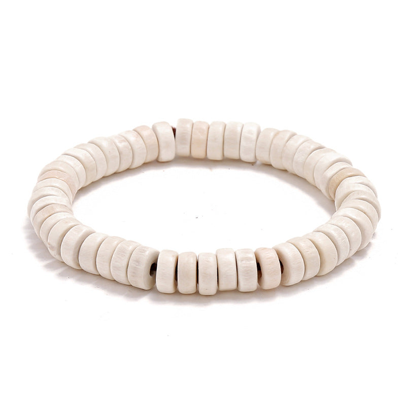 Unisex Wooden Bead Bracelet – Geometric Design