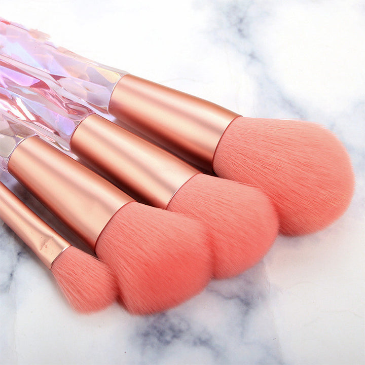 ✨ 10 Crystal Diamond Makeup Brush Set — Luxury Handle Beauty Tools 💄💎