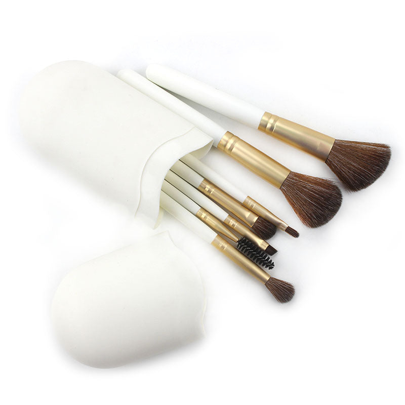 ✨ 7-Piece Makeup Brush Set — Wooden Handle Beauty Tools 💄