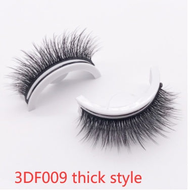 👁️✨ Reusable 3D Mink Lashes – Self-Adhesive Natural False Eyelashes (Glue-Free Silk Style)
