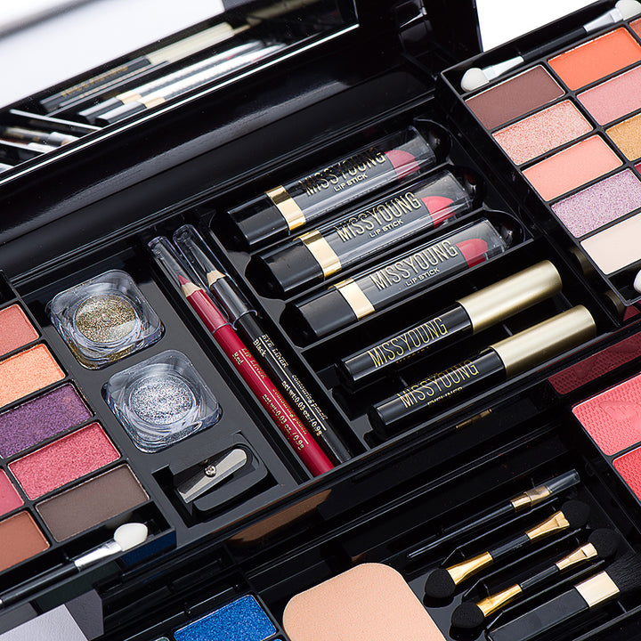 💄 36-Color Eye Makeup Set – Eyeshadow, Blush, Contour, Lip Gloss & Full Face Kit (Black Case) ✨