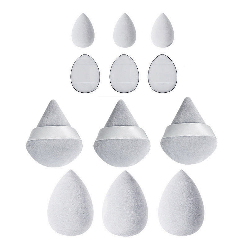 💄✨ Solid Color Cosmetic Egg | 12-Piece Mini Thumb Puff Set