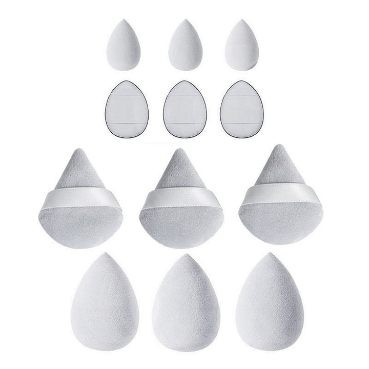 💄✨ Solid Color Cosmetic Egg | 12-Piece Mini Thumb Puff Set