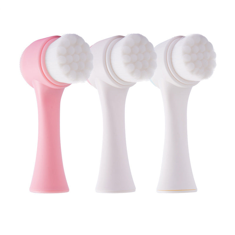 🧼✨ 3D Double-Sided Wash Brush | Deep Facial Cleansing Tool