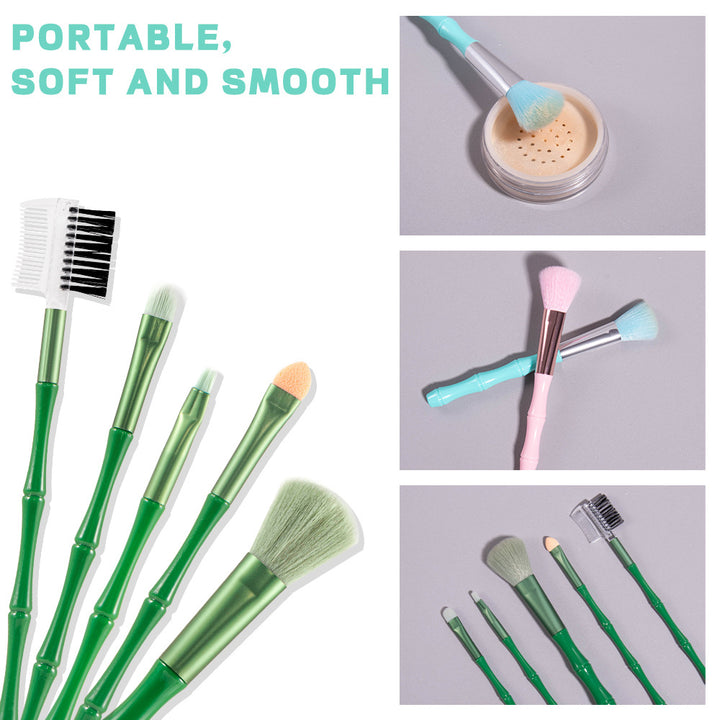 ✨ 5-Piece Portable Makeup Brush Set — Beauty Tools Kit 💄