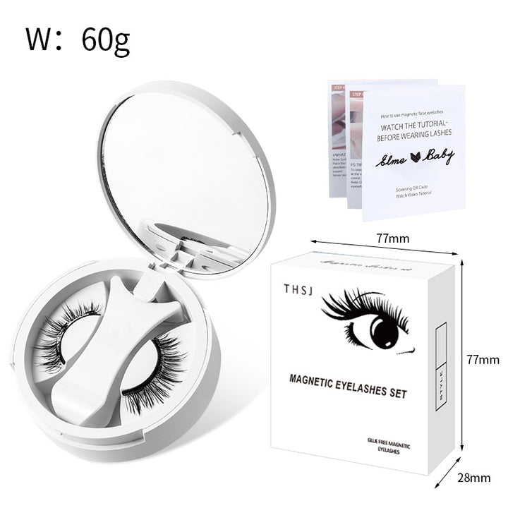 🧲👁️ Magnetic False Eyelashes with Integrated Storage Box – Glue-Free Natural Lash Set with Applicator
