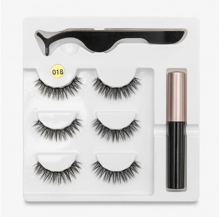 🧲👁️ Magnetic False Eyelashes – Fashion Cotton Stem 1 Pair Set