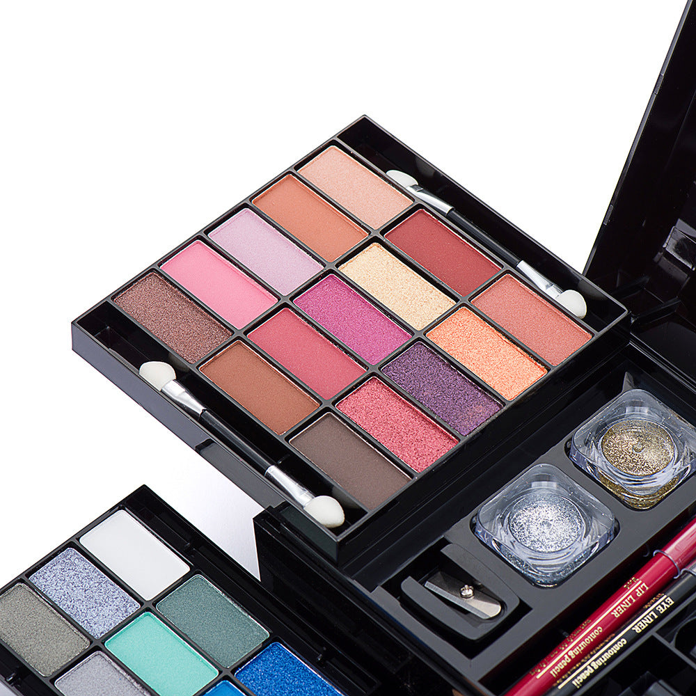 💄 36-Color Eye Makeup Set – Eyeshadow, Blush, Contour, Lip Gloss & Full Face Kit (Black Case) ✨
