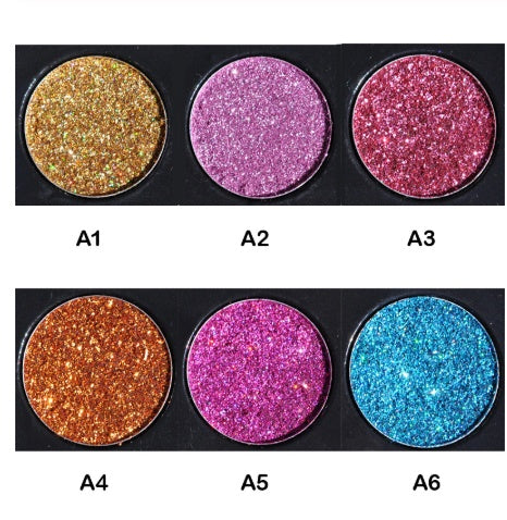 ✨ Sequin Eyeshadow Palette – 6 Color Glitter & Matte Travel Makeup Kit 💄