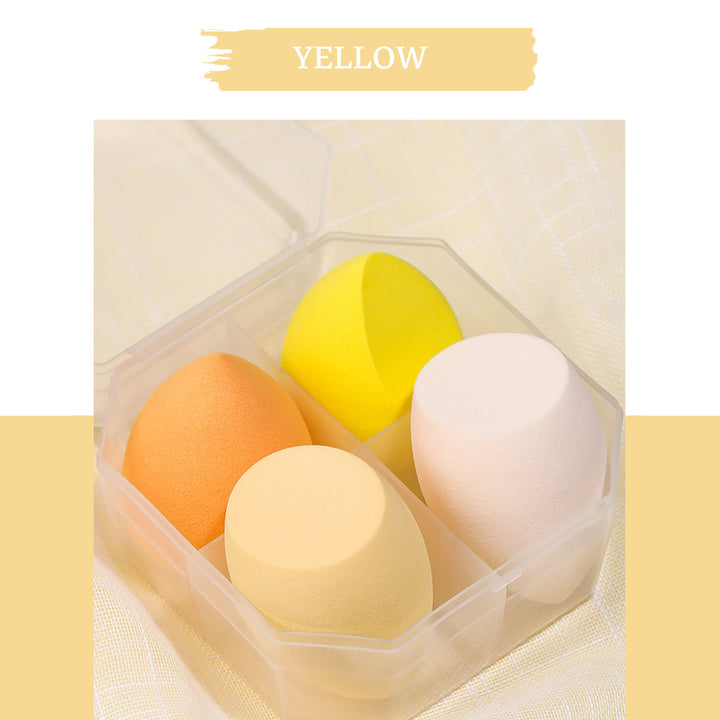 🥚💄 Beauty Egg Set (4PCS) – Seamless Makeup Sponge with Storage Box | Hygienic & Flawless Blend