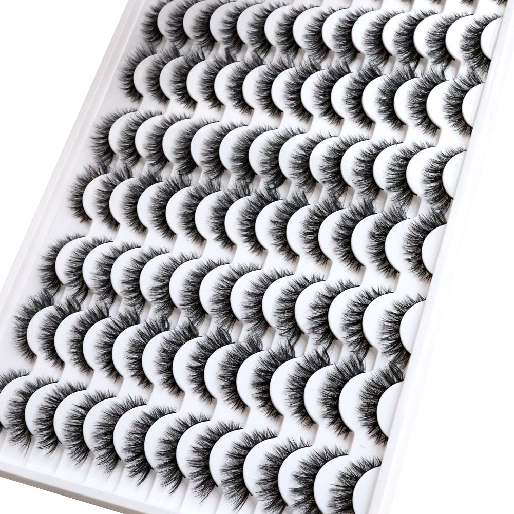 👁️✨ 3D False Eyelashes – Multi-Layered, Realistic, Soft & Comfortable Lashes