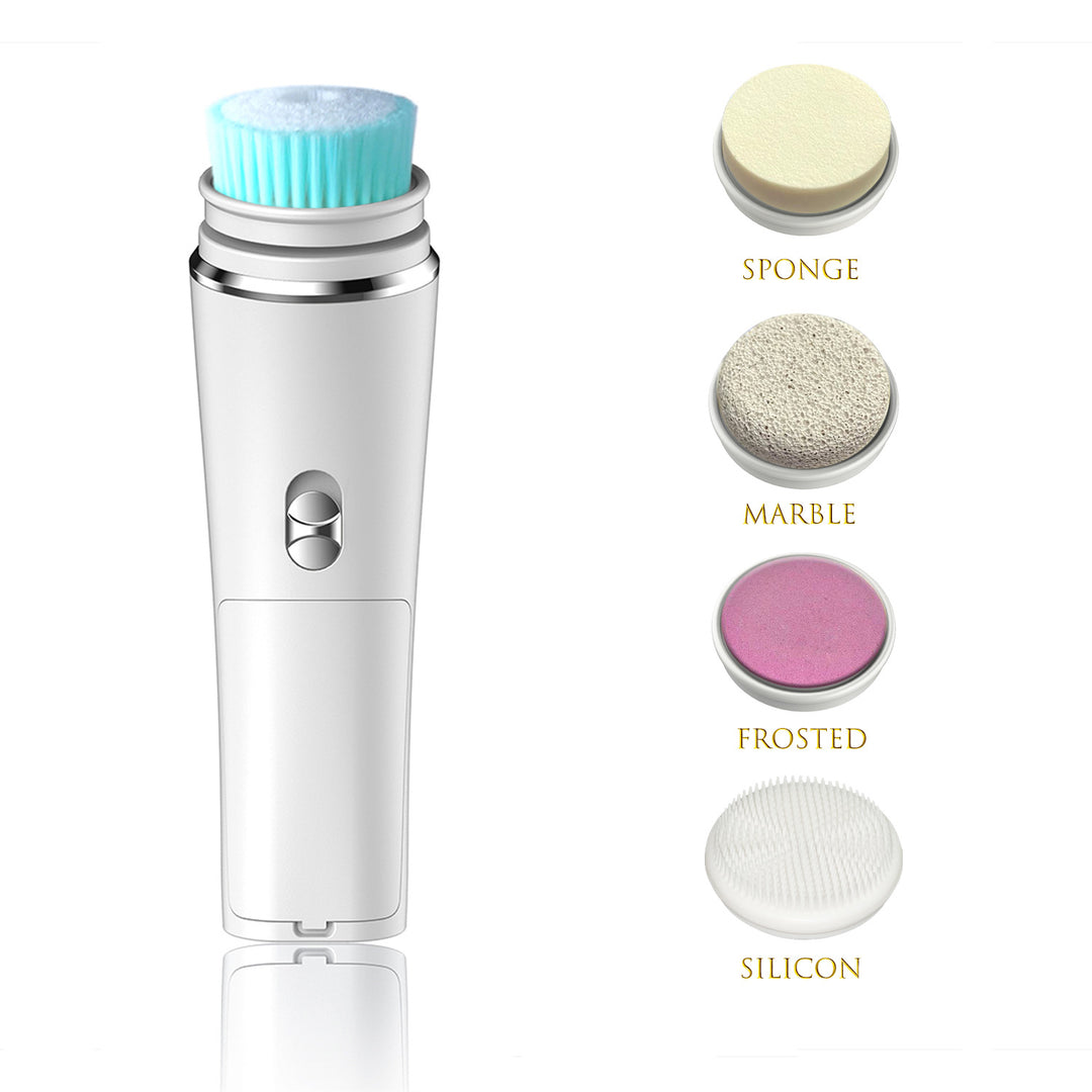 💖🧼 Electric Face Cleansing Brush | 5-in-1 Deep Pore Cleaning & Exfoliating Tool