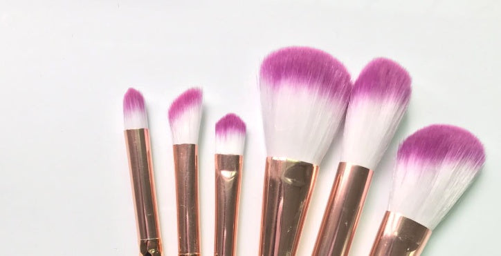 ✨ 6-Piece Fish Scale Honeycomb Makeup Brush Set 💄🐟