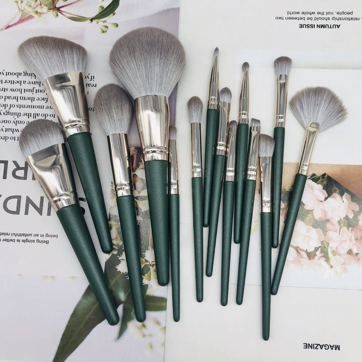 ✨ Super Soft Powder Makeup Brush Set (14-Piece) 💄