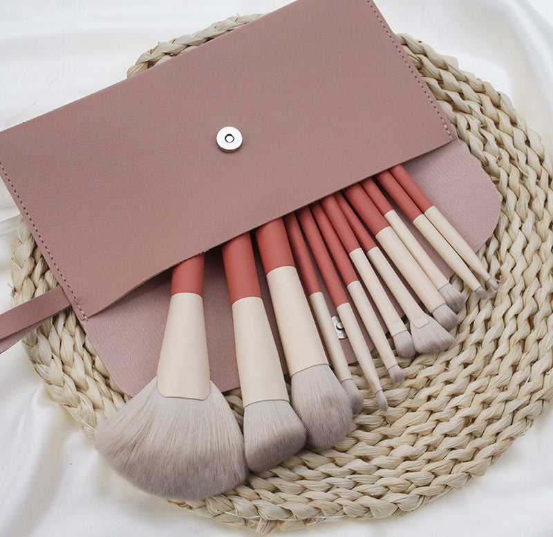 ✨ 12-Piece Powder & Blusher Makeup Brush Set — Complete Beauty Tools Kit 💄