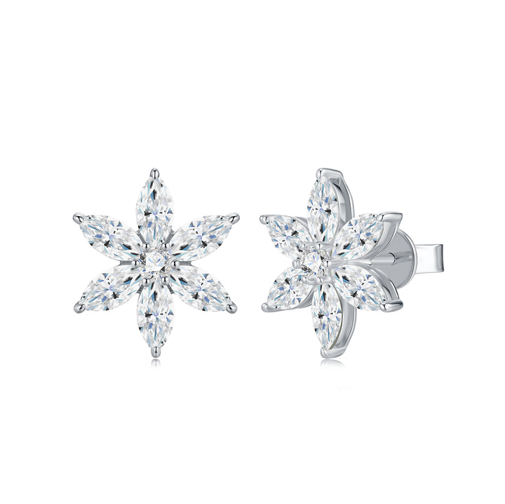 Luxury Minimalist Moissanite Earring Set – Platinum-Plated S925 Silver Jewelry