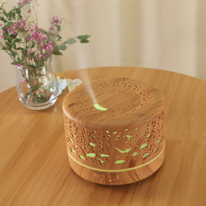 🌿🪵 Wood Grain Aromatherapy Humidifier | Classic Ultrasonic Essential Oil Diffuser