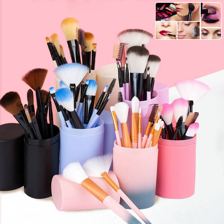 ✨ 12-Piece Makeup Brush Set — Blush, Eyeshadow & Highlighter Tools 💄