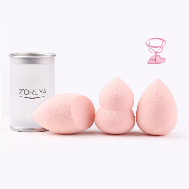 💄✨ 3PCS Beauty Egg Gourd Puff Set | Hydrophilic Makeup Sponge with Holder