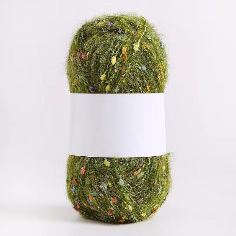 Colored Mohair Knitting Yarn – Soft Hand Woven Mohair Thread for Sweaters, Scarves & DIY Crafts