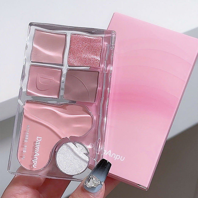 🌸 DaimAnpu 6-Color Eyeshadow & Blush Palette – Highlight & Brightening Makeup Set ✨