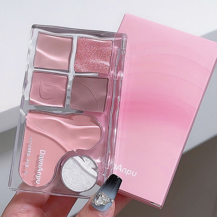 🌸 DaimAnpu 6-Color Eyeshadow & Blush Palette – Highlight & Brightening Makeup Set ✨