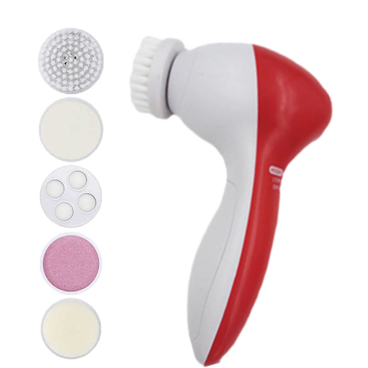 💖✨ 5-in-1 Electric Facial Cleansing Instrument | Multi-Head Skin Care & Massage Beauty Device